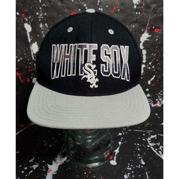Vintage 90s Chicago White Sox men's MLB spell-out embroidered baseball cap RARE - Picture 2 of 12